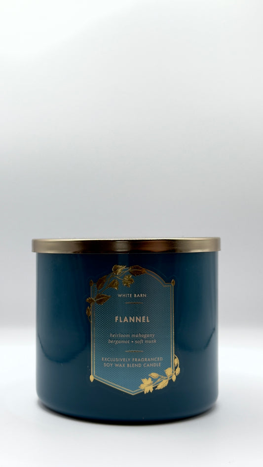 Flannel 3 wick candle