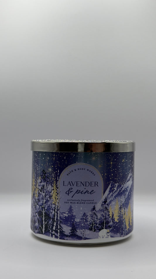 Lavender & pine 3 wick candle