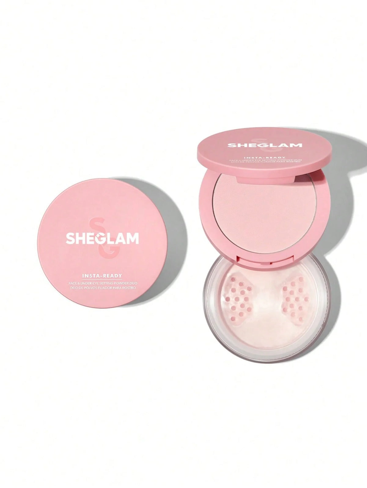 Sheglam polvos 2 en 1 rosados