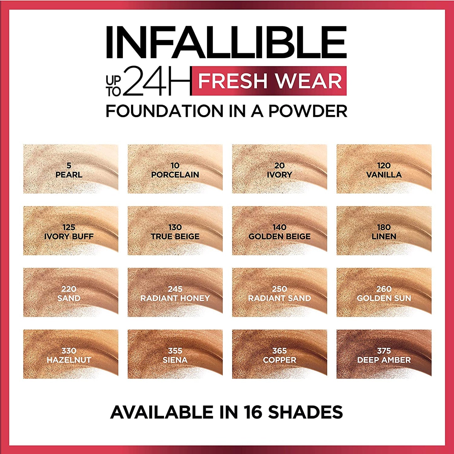 Loreal infallible 24H fresh wear foundation in a powder