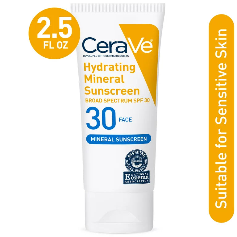 CeraVe hydrating mineral sunscreen SPF 30